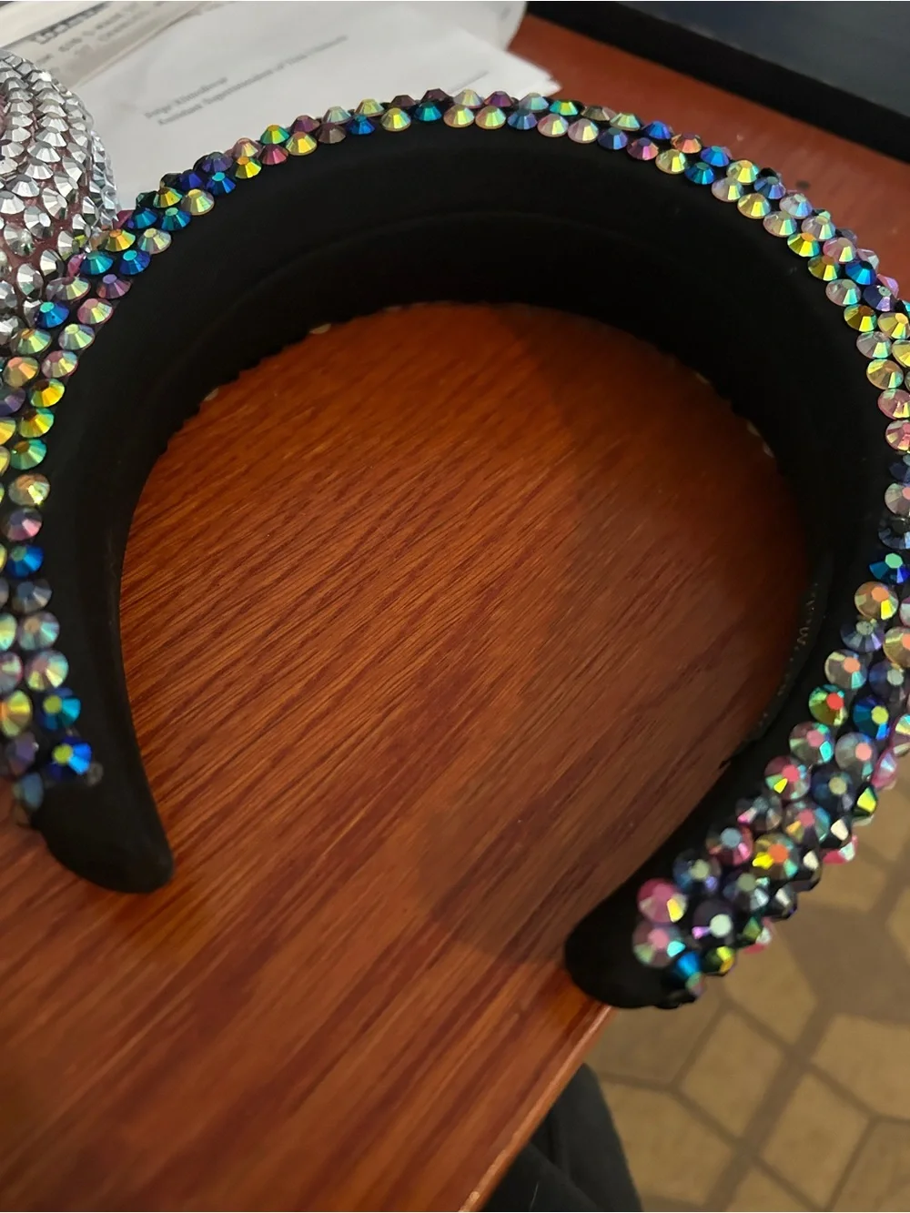 Multicolor Crystal Padded Headband - Women Accessories